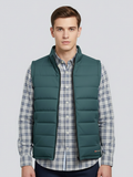 Stylish Winter Sleeveless Zipper Mockneck Jacket For Men-Storm Cloud-BRPH37