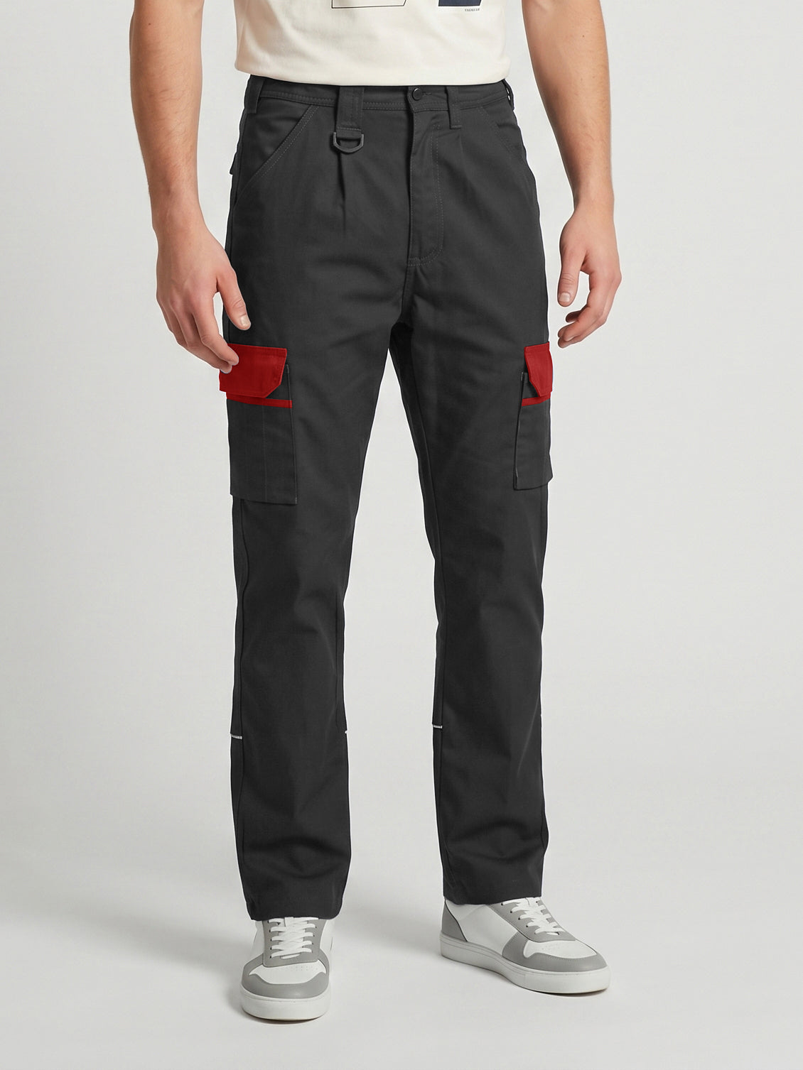Black Cargo Trouser For Men-BE5336