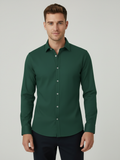 Rawgear 4 Side Lycra Slim Fit Long Sleeve Casual Shirt For Men- Forest Green-RG10