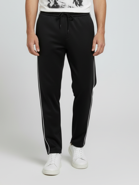 Stylish Regular Fit Summer Trouser For Men-Black-NST01