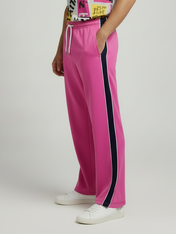 Stylish Regular Fit Single Jersey Summer Trouser For Men-Pink-NST05