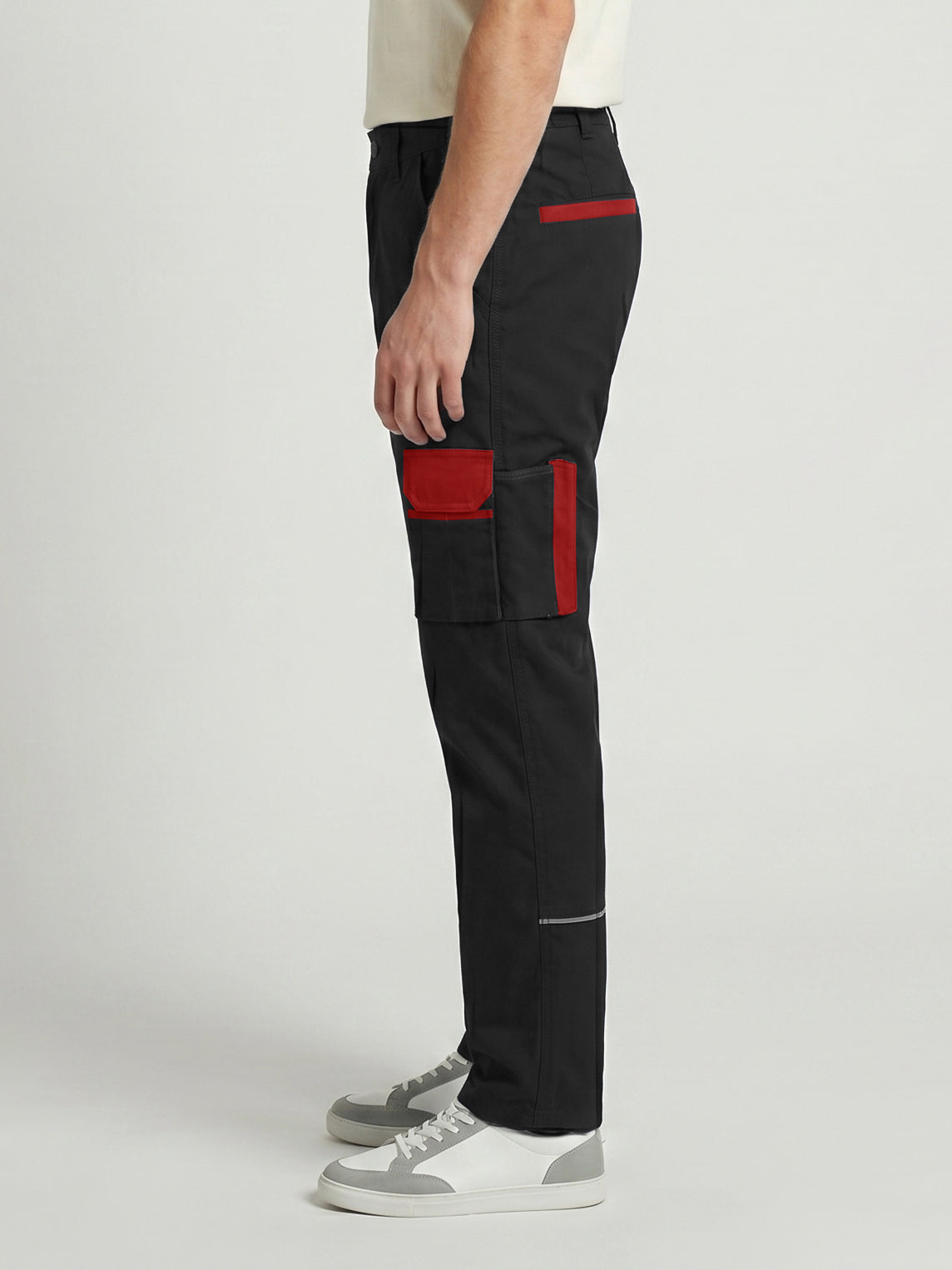 Black Cargo Trouser For Men-BE5336