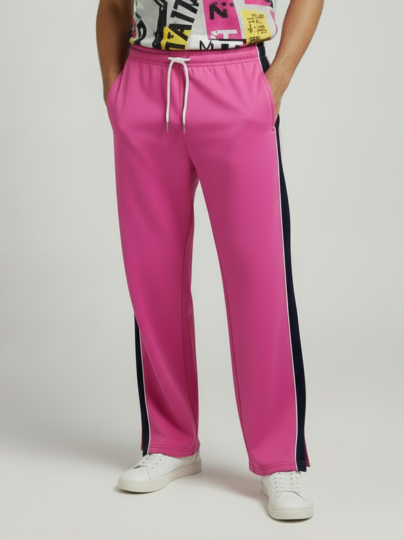 Stylish Regular Fit Single Jersey Summer Trouser For Men-Pink-NST05