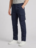 Navy Blue Cargo Trouser For Men-BE0795