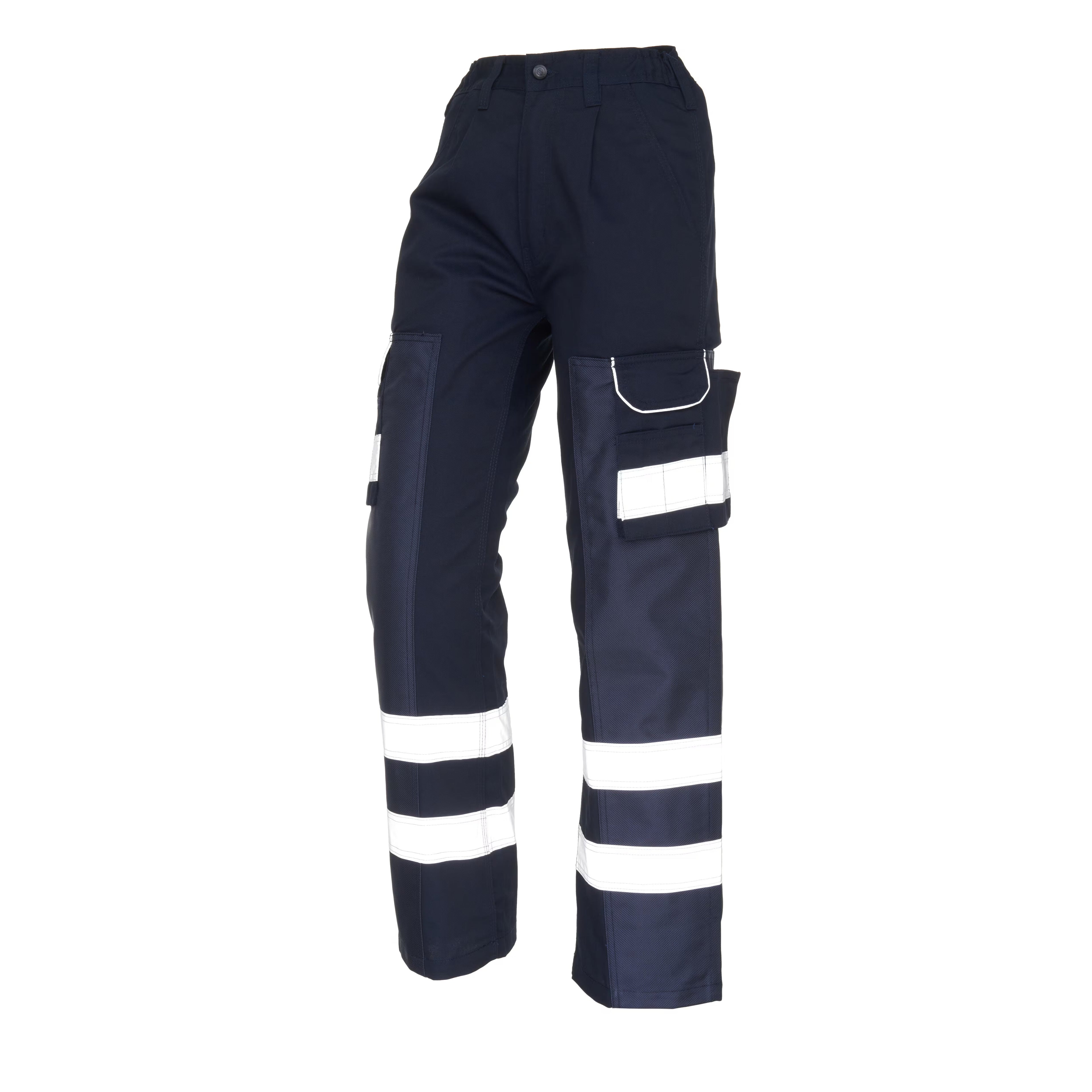 Dark Navy Cargo Trouser For Men With Reflectors-BE7447