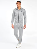 Louis Vicaci Fleece Zipper Tracksuit For Men-Light Grey-RT1378