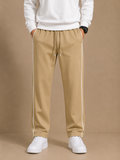 Stylish Regular Fit Both Season Trouser For Men Light brown with white stripes tr3