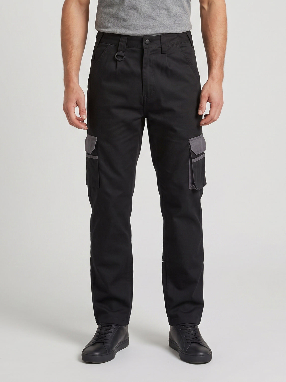 Grey Cargo Trouser For Men-BE6665