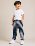 Premium Boys Trouser-Melange Grey with Navy-T17