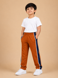 Premium Boys Trouser-Burnt Orange with Navy-T09