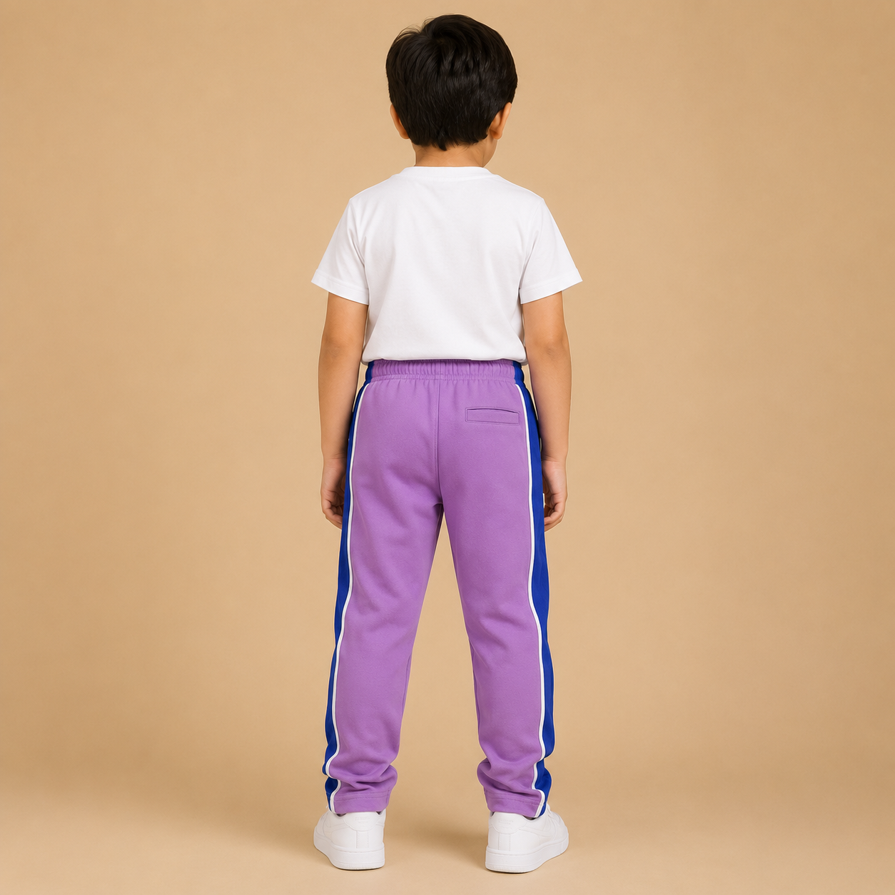 Premium Boys Trouser-  Lavender Purple With Royle Blue -T39