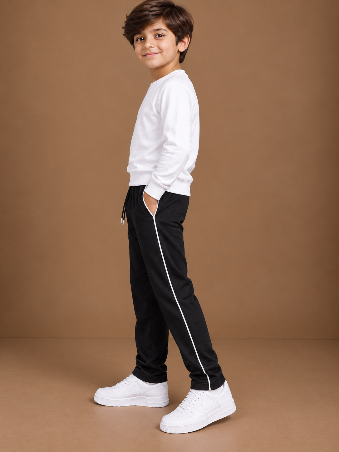 Premium Kids Fleece Trouser for Black bnm02