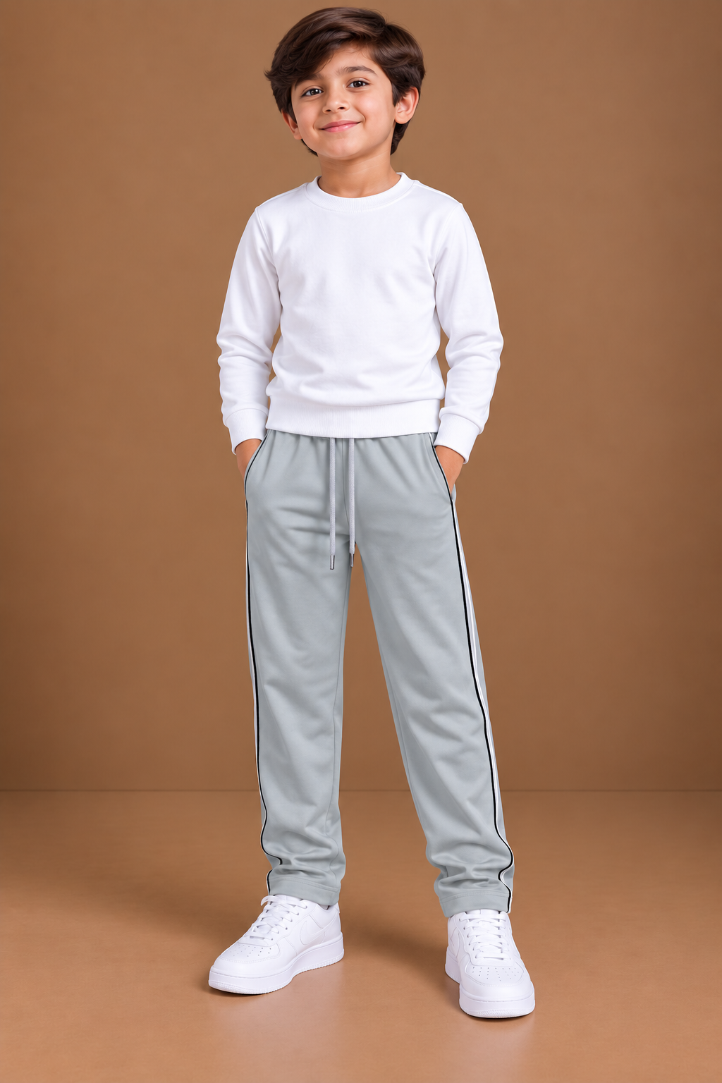 Premium Kids Fleece Trouser for grey bnm01