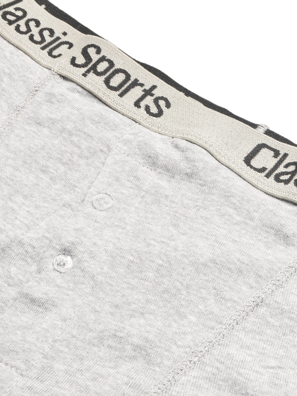 Classic Sport Single Jersey Boxer Brief For Men-Grey Melange-BR771