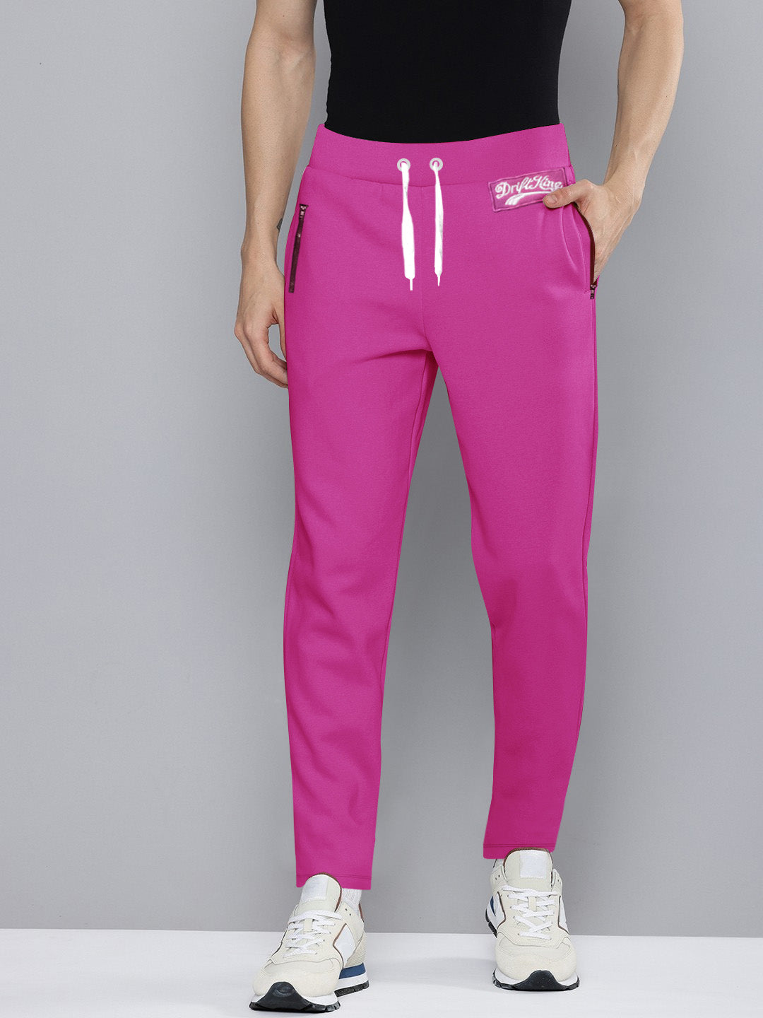 Drift King Regular Fit Fleece Trouser For Men-Magenta-BR14744