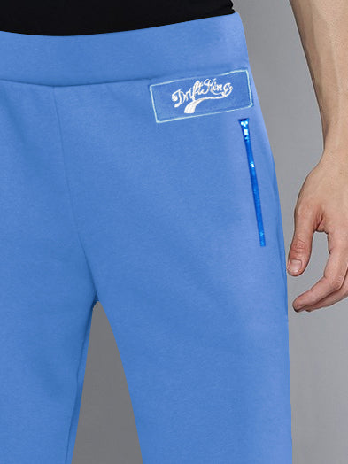 Drift King Slim Fit Fleece Jogger Trouser For Men-Sky Blue-BR14689