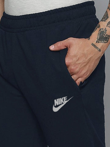 NK Terry Fleece Jogger Sweatpant For Men-Navy-BR14532