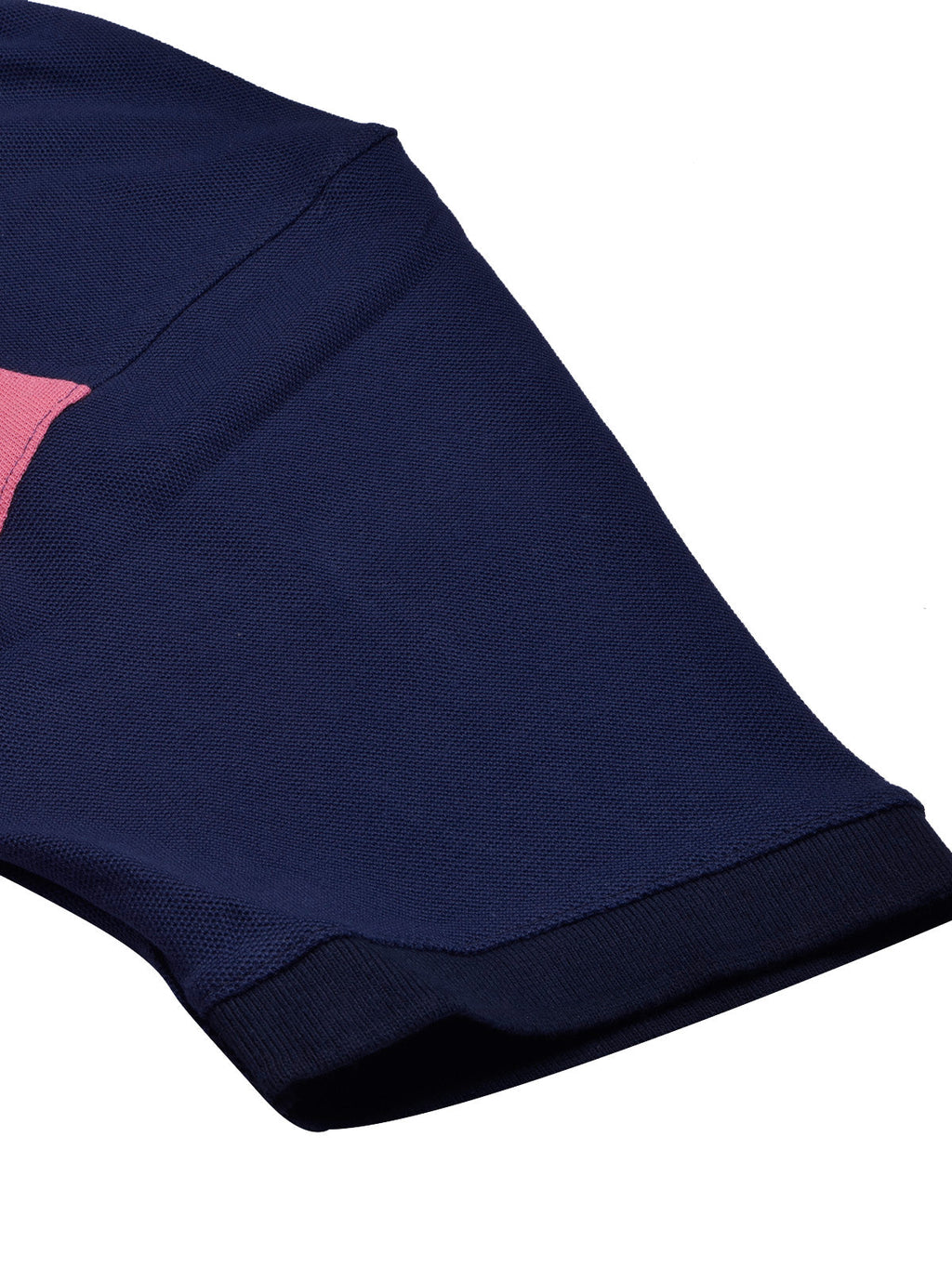 NXT Summer Polo Shirt For Men-Pink with Navy & Red Stripe-BE757/BR13004