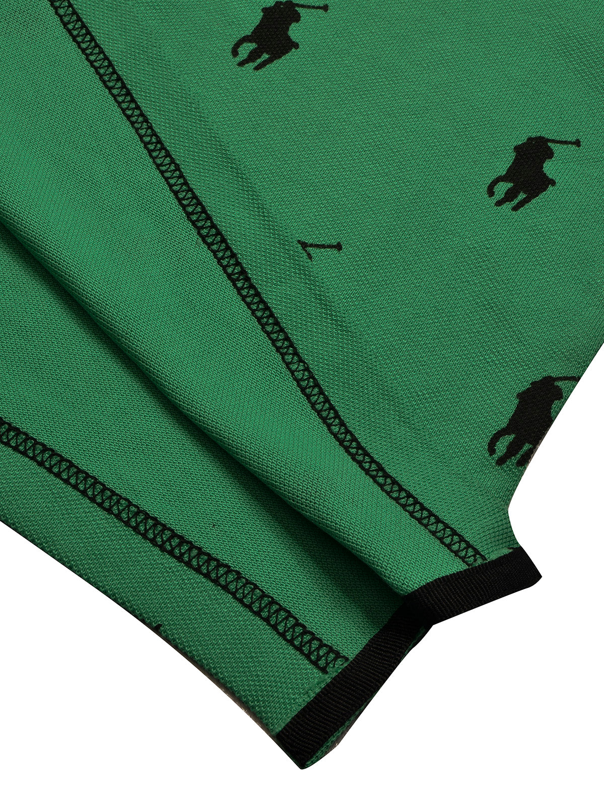 PRL Summer Polo Shirt For Men-Green with Allover Print-BE679/BR12932