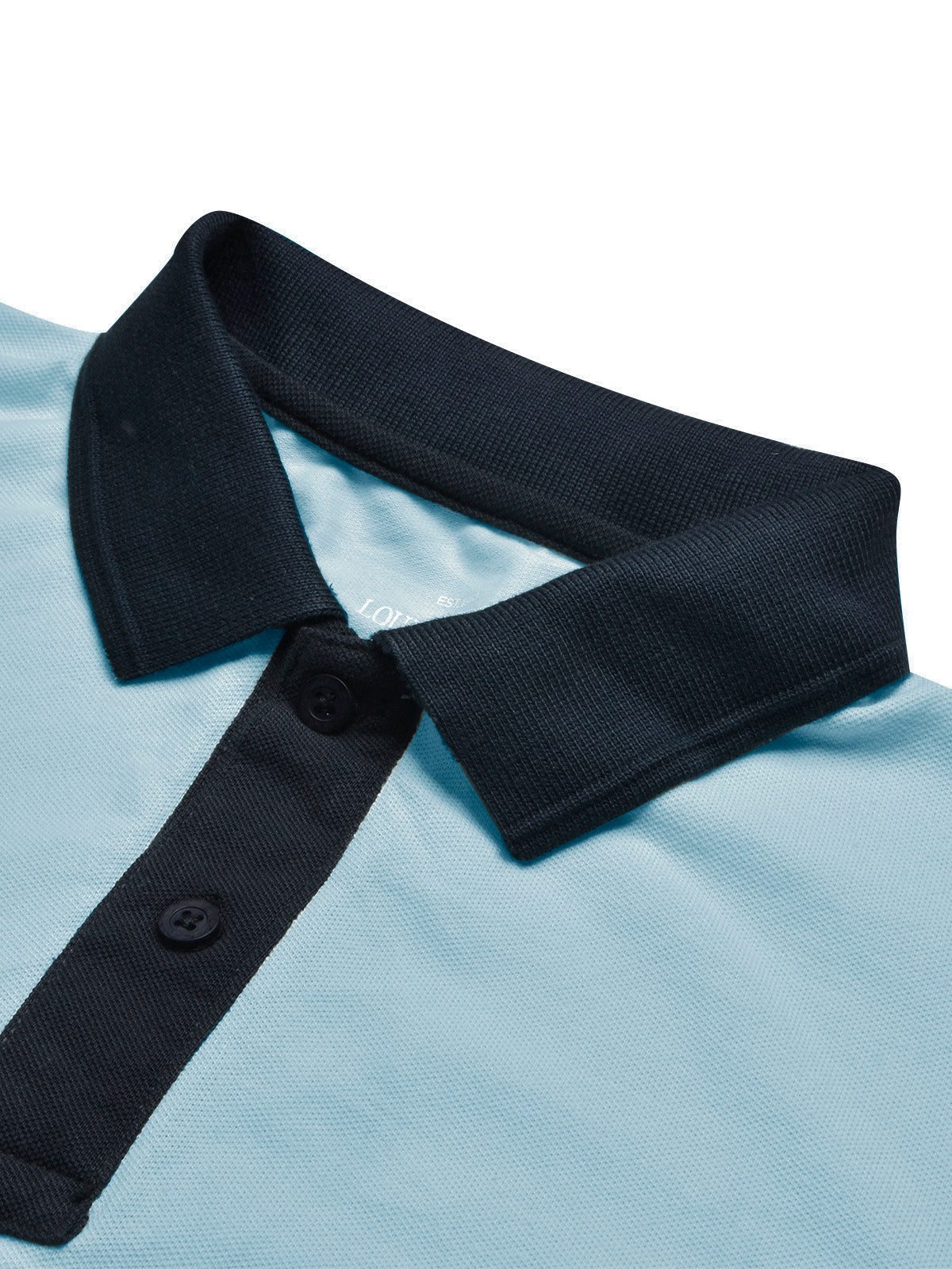 LV Summer Polo Shirt For Men-Bright Blue & Dark Navy-SP1572/RT2374