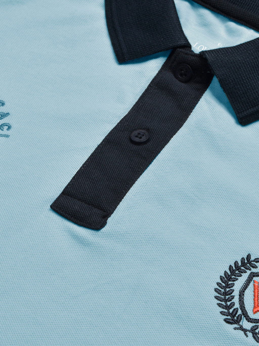 LV Summer Polo Shirt For Men-Bright Blue & Dark Navy-SP1572/RT2374