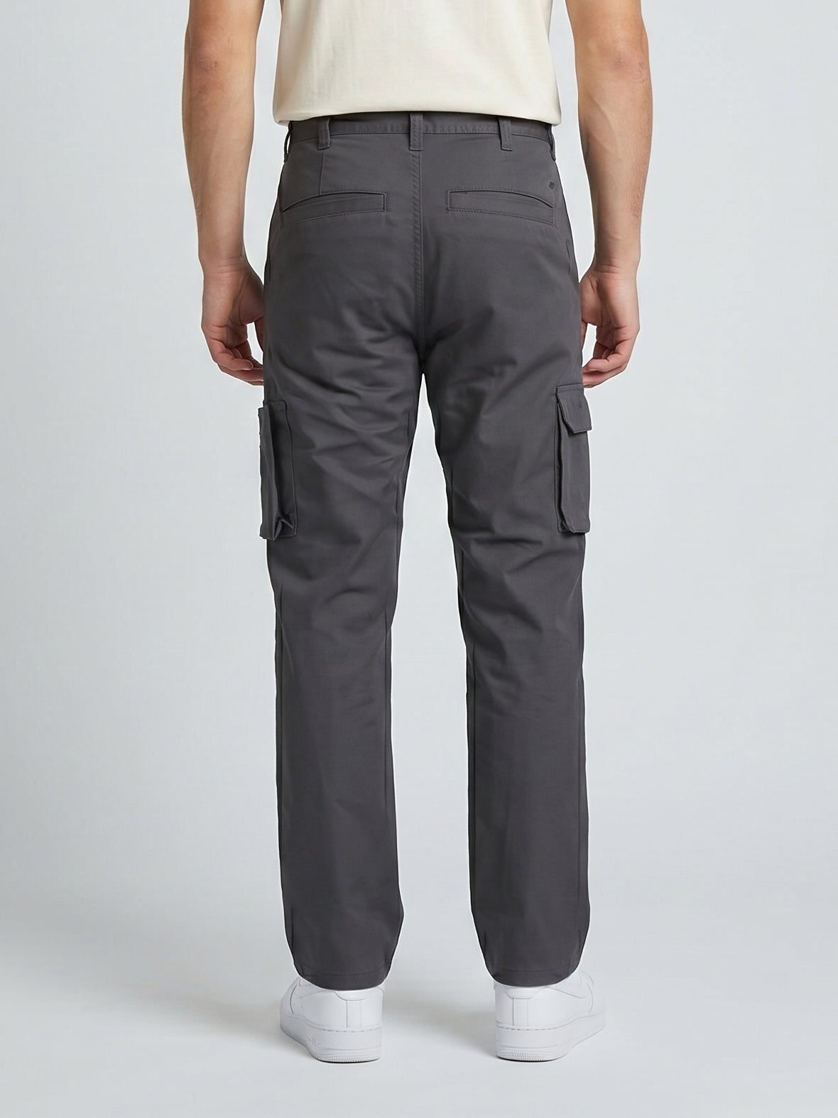 Grey Cargo Trouser For Men-BE0252