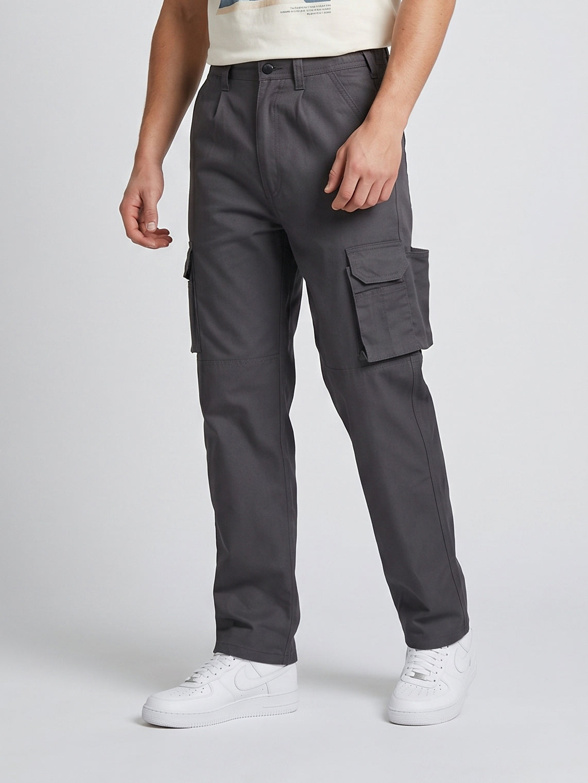 Grey Cargo Trouser For Men-BE0252