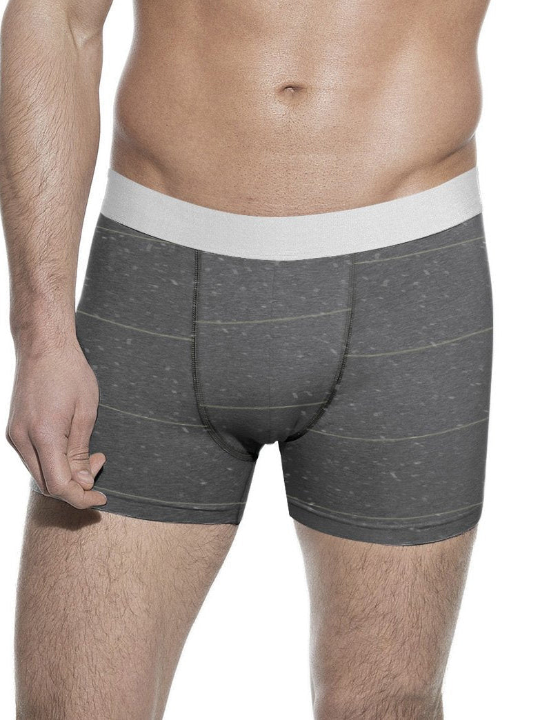 Bass Boxer Shorts For Men-Dark Grey Melange with Stripe-RT882