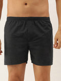 M-17 Single Jersey Boxer Short For Men-Charcoal Melange-RT832