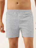 M-17 Rib Boxer Short For Men-Grey Melange-RT831