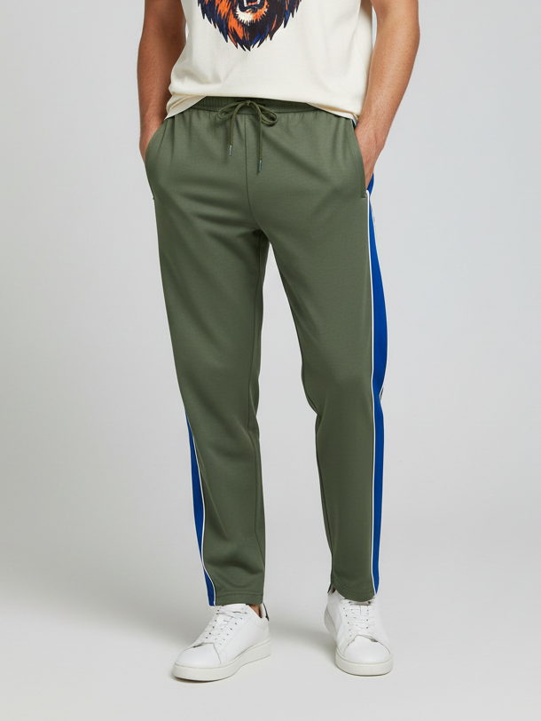Stylish Regular Fit Single Jersey Summer Trouser For Men-Olive Green-NST02