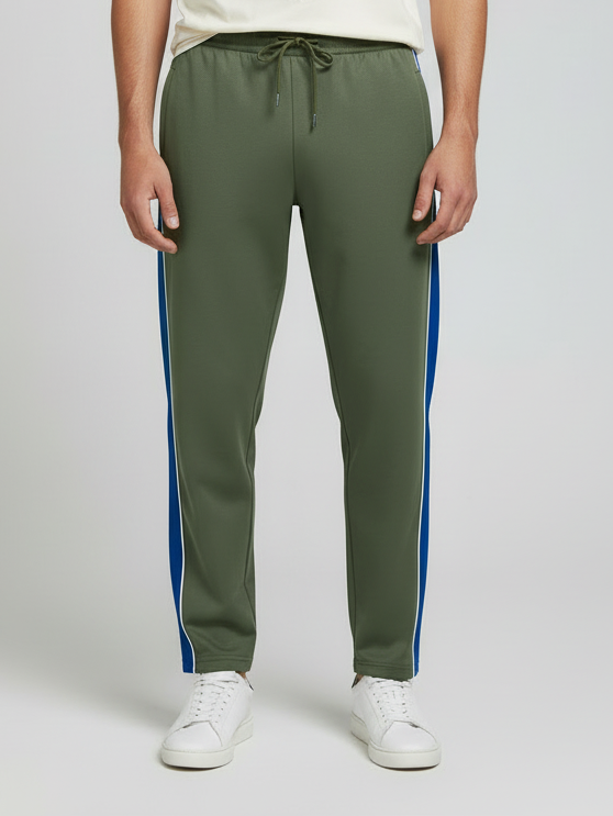 Stylish Regular Fit Single Jersey Summer Trouser For Men-Olive Green-NST02