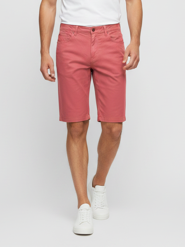 Stylish Cotton 3 Quarter Short For Men-Pink-BE4677