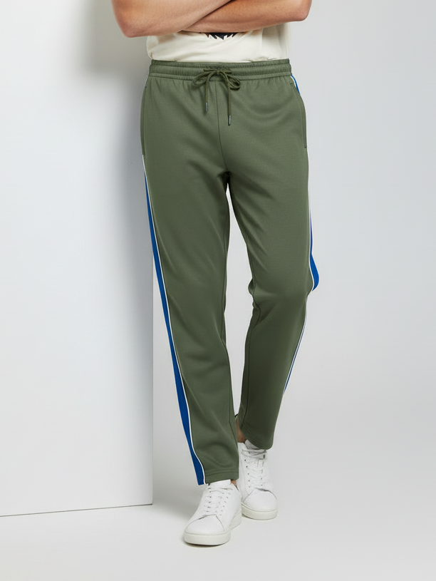 Stylish Regular Fit Single Jersey Summer Trouser For Men-Olive Green-NST02