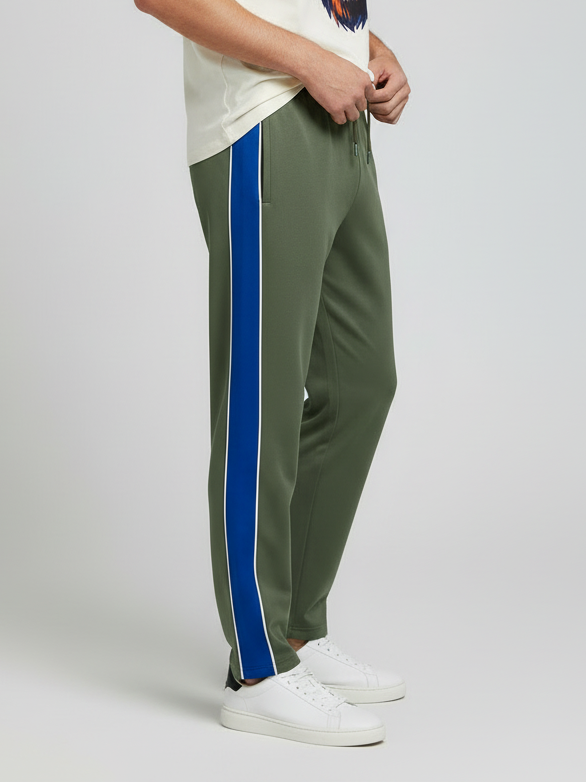 Stylish Regular Fit Single Jersey Summer Trouser For Men-Olive Green-NST02